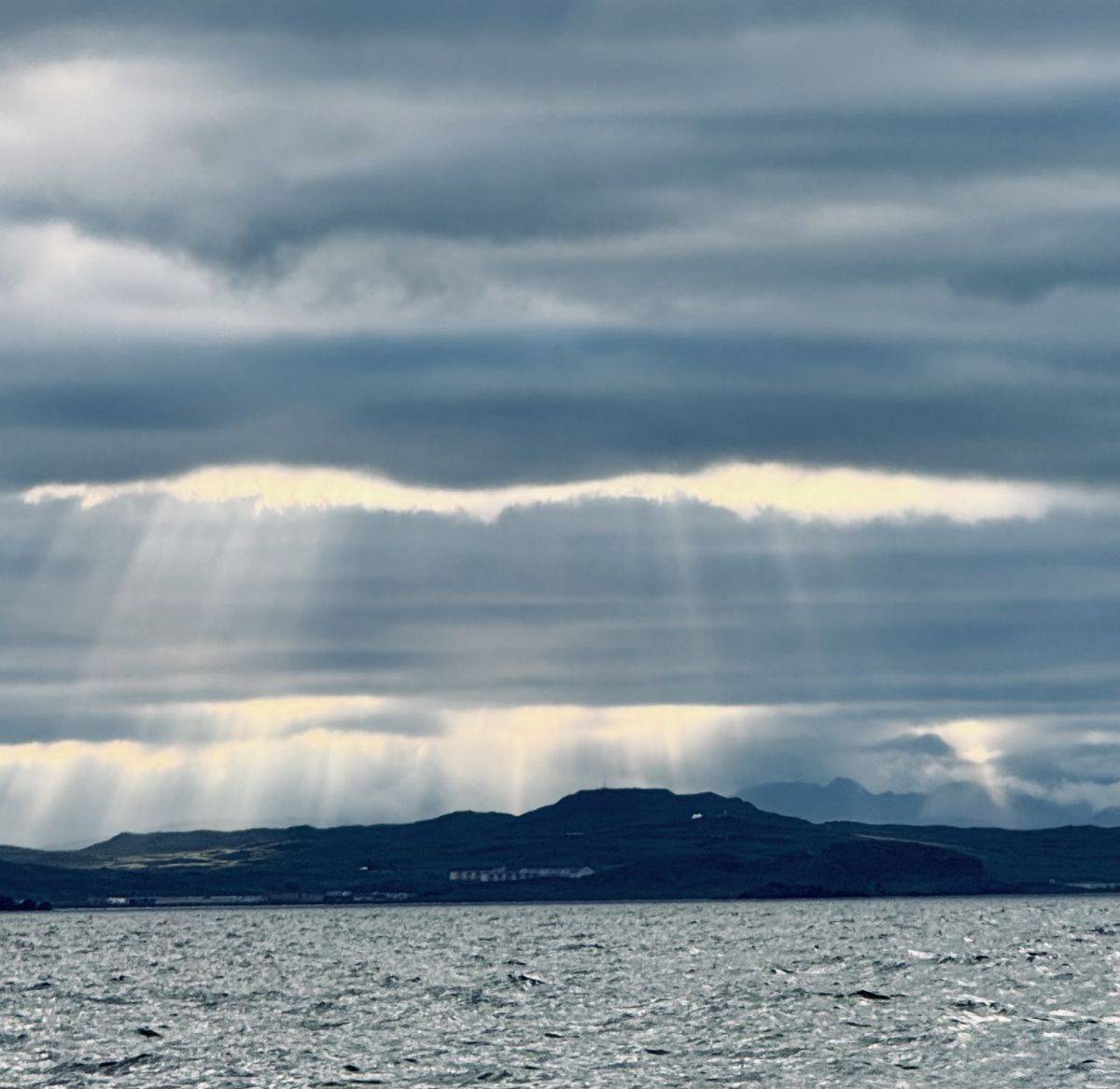 God rays over the Aleutian chain